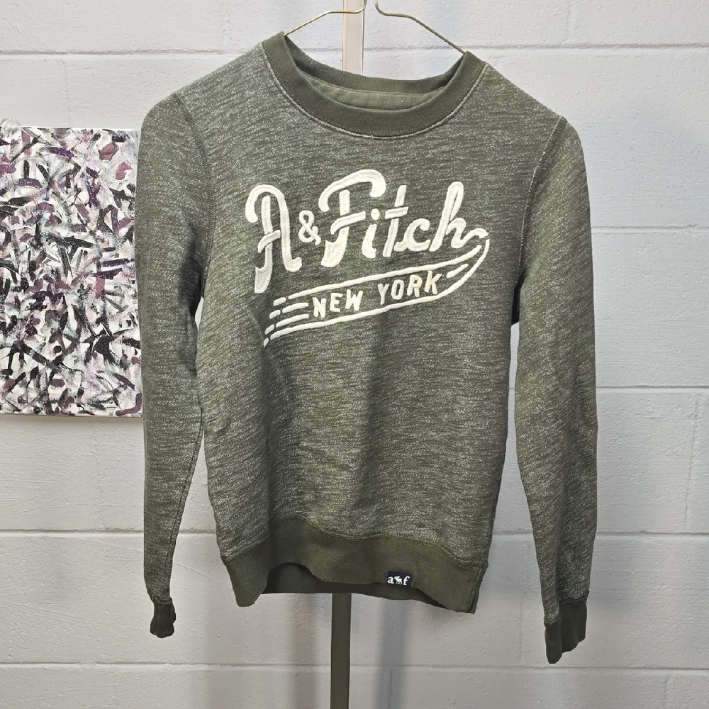 Abercrombie Kids Olive Green Logo Sweatshirt